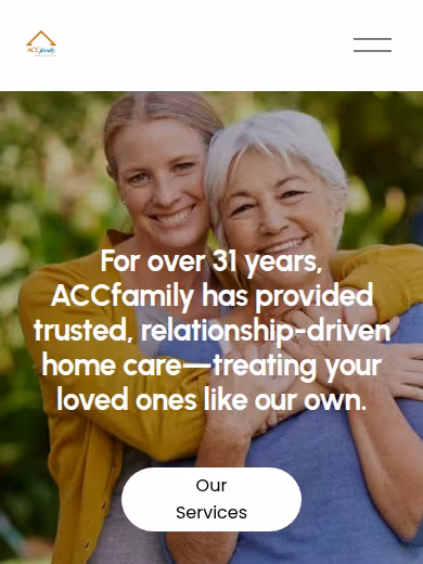 ACCfamily, Inc. (formerly Adult Companion Care, Inc.) website