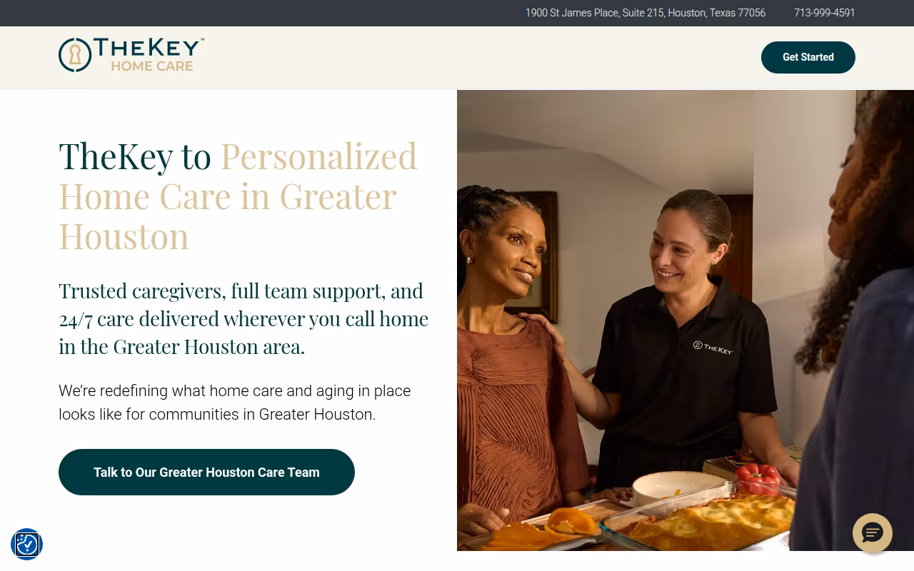 TheKey - Senior Home Care website