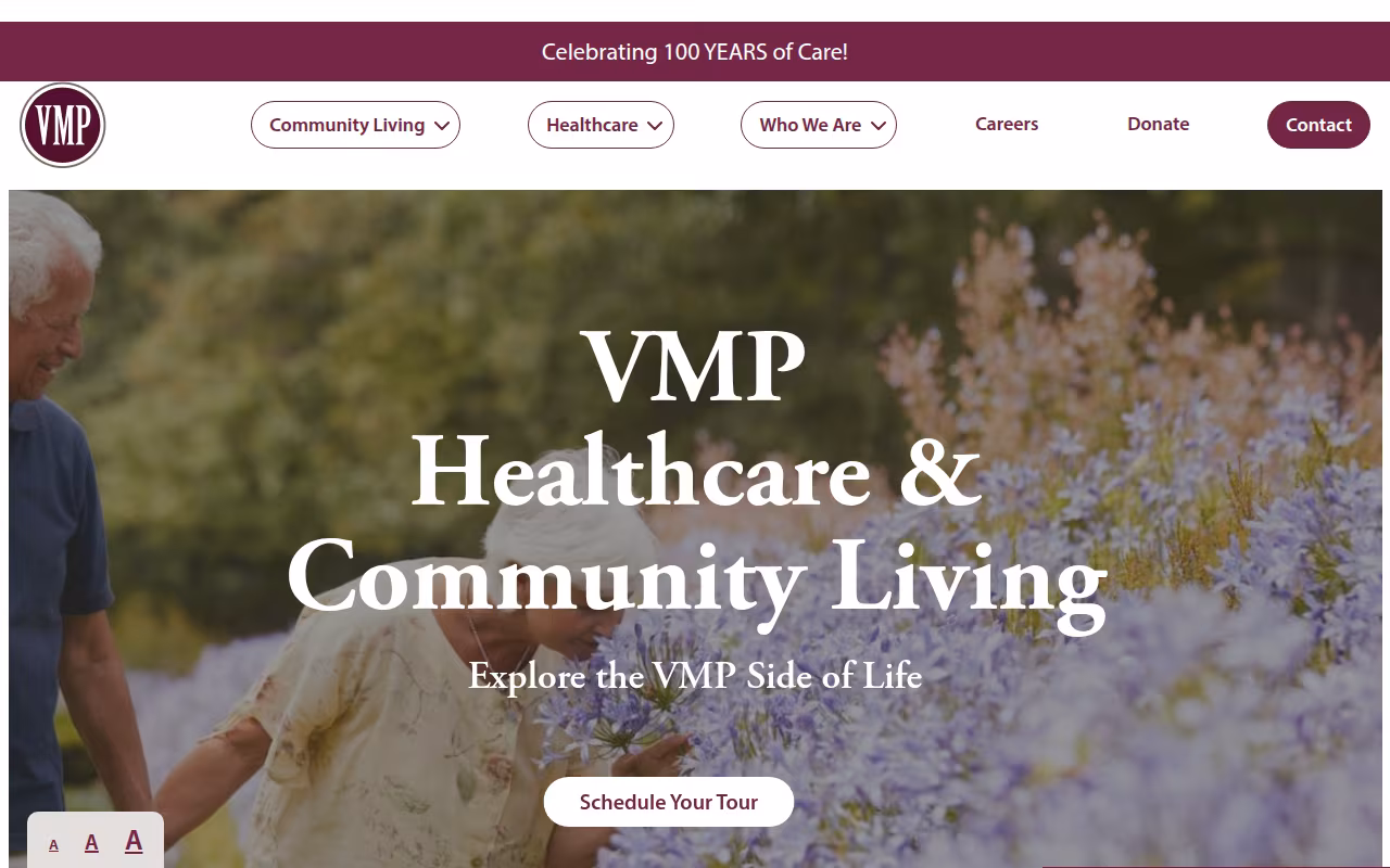 VMP Healthcare and Community Living website