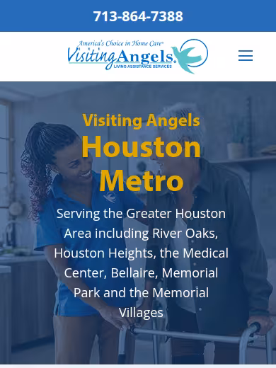 Visiting Angels Senior Home Care website
