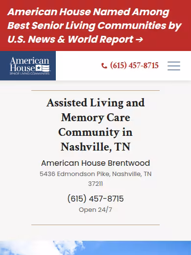 American House Brentwood website