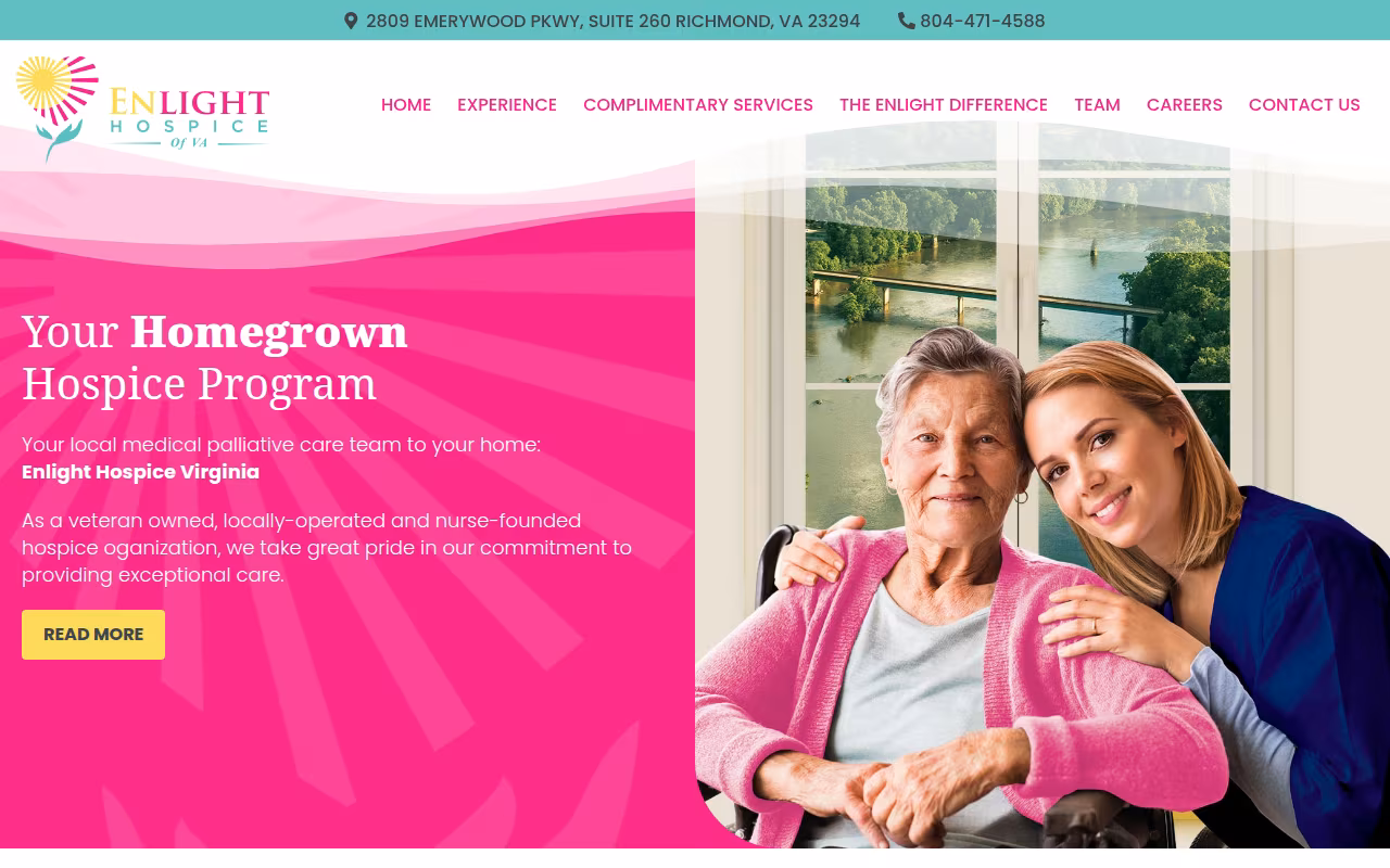 Enlight Hospice of VA website