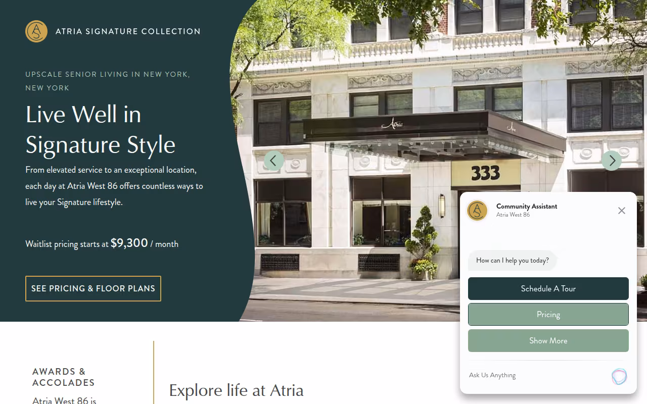 Atria West 86 website
