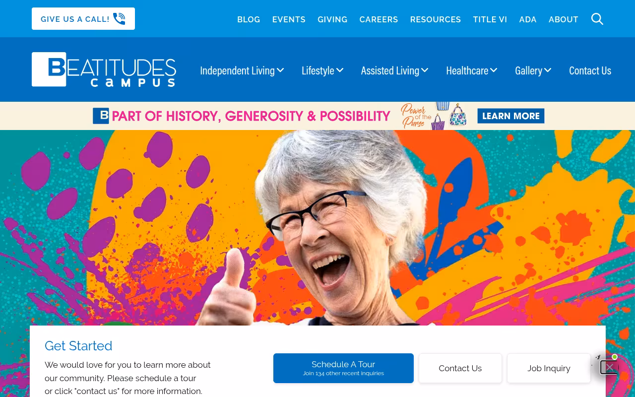 Beatitudes Campus website