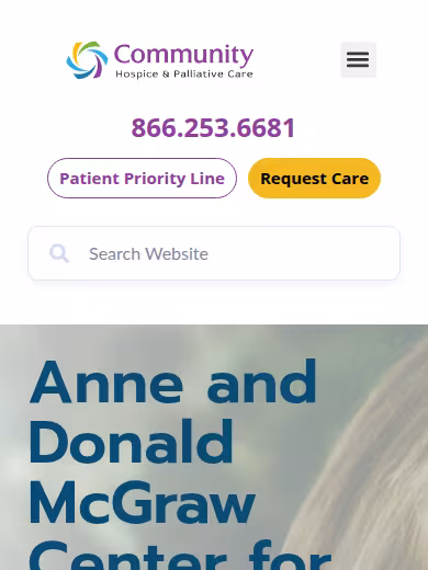 Anne & Donald McGraw Center for Caring of Community Hospice website