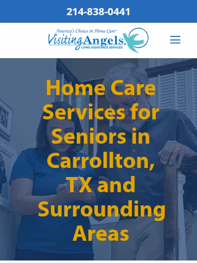 Visiting Angels Senior Home Care Dallas - Carrollton website