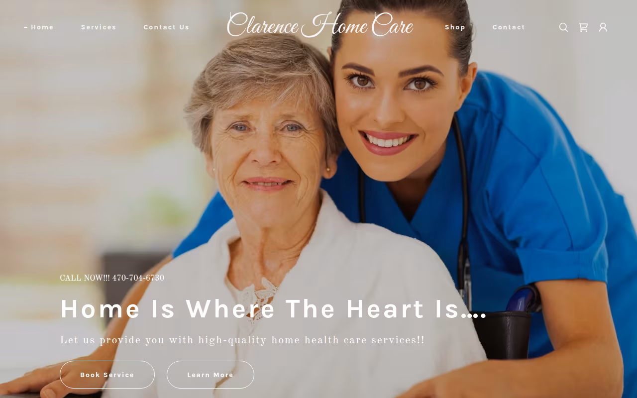 Clarence Home Care, LLC website
