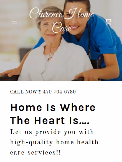 Clarence Home Care, LLC website