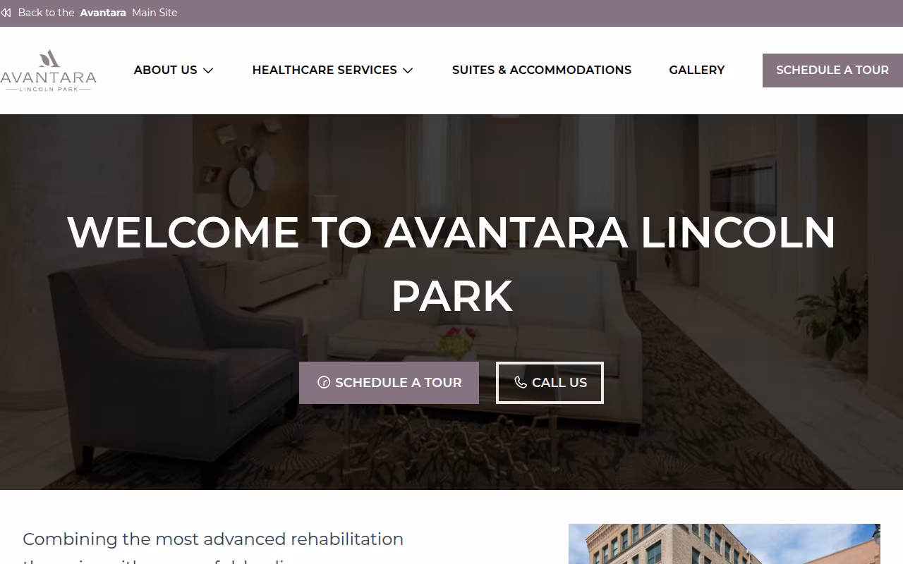 Avantara Lincoln Park website