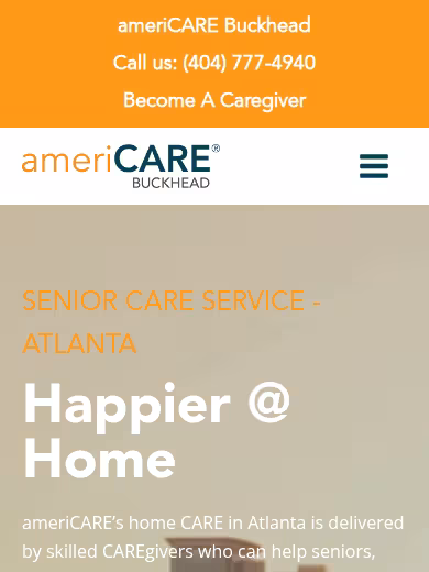 ameriCARE Buckhead website