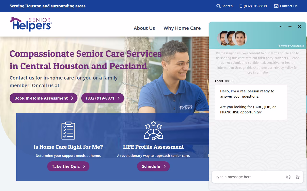 Senior Helpers website