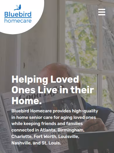Bluebird Homecare website