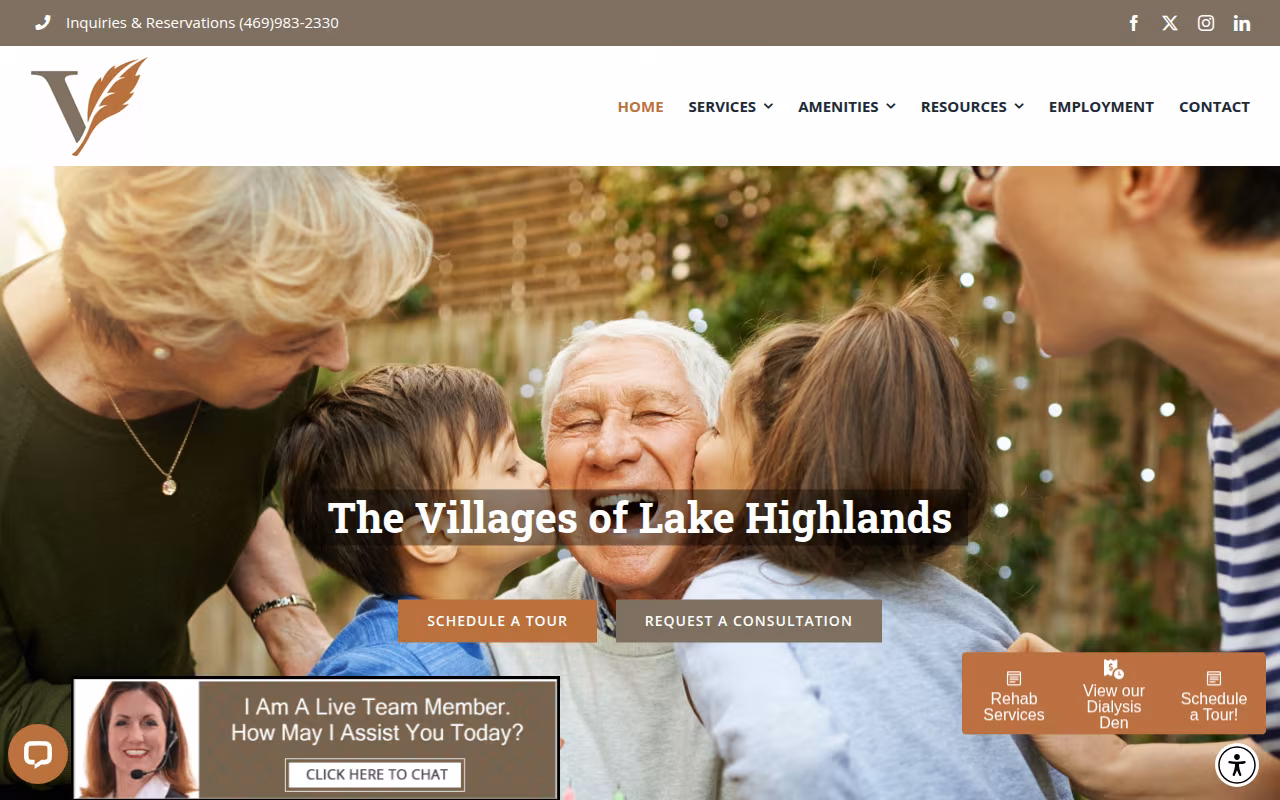 The Villages of Lake Highlands website