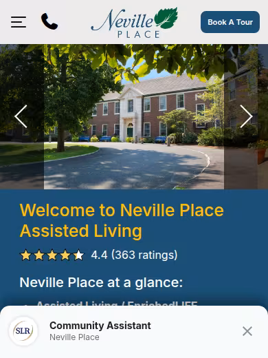 Neville Place at Fresh Pond, Assisted Living & Compass Memory Support website
