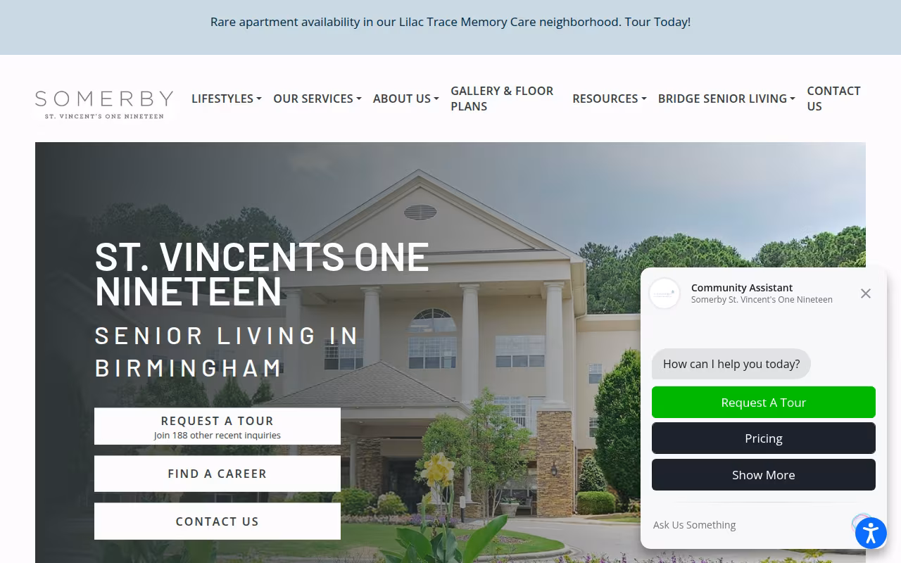 Somerby St. Vincent's One Nineteen website