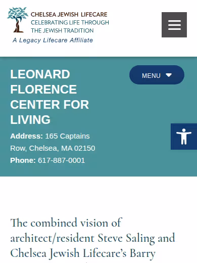 Leonard Florence Center for Living website