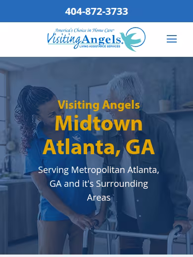 Visiting Angels Senior Homecare Midtown Atlanta website