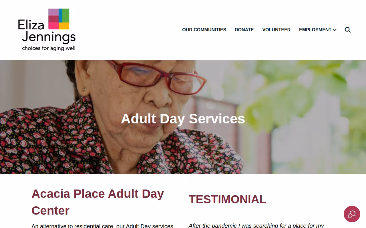 Acacia Place Adult Day Center website