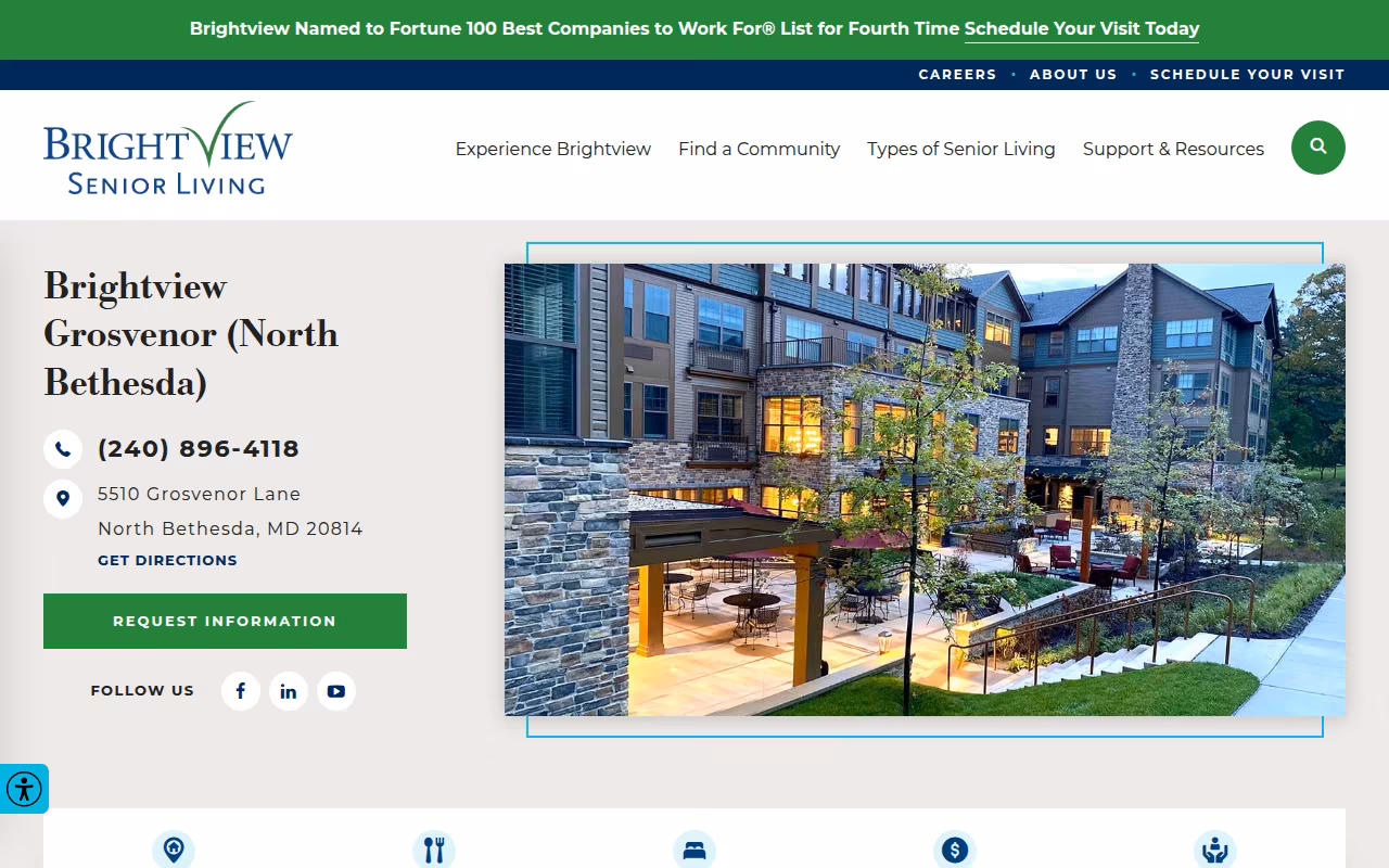 Brightview Grosvenor - North Bethesda Senior Assisted Living & Memory Care website