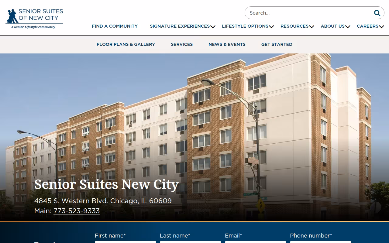 Senior Suites of New City website