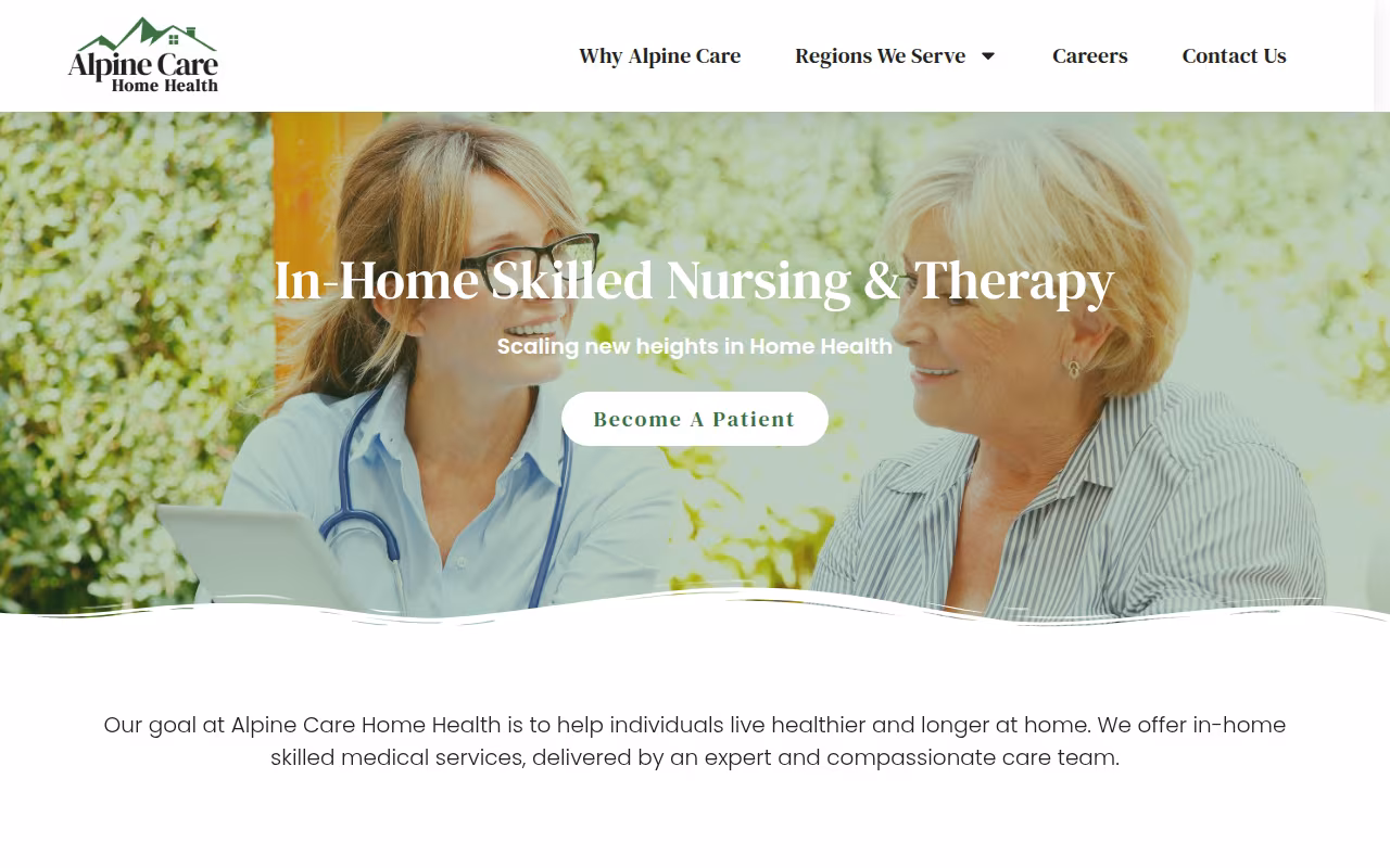 Alpine Care Home Health website