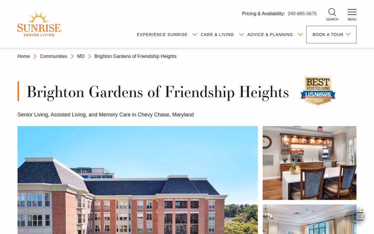Brighton Gardens of Friendship Heights website