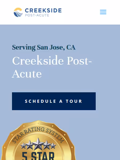 Creekside Post-Acute website