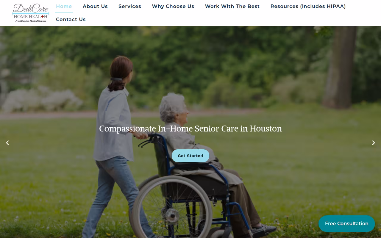DediCare Home Health, LLC website