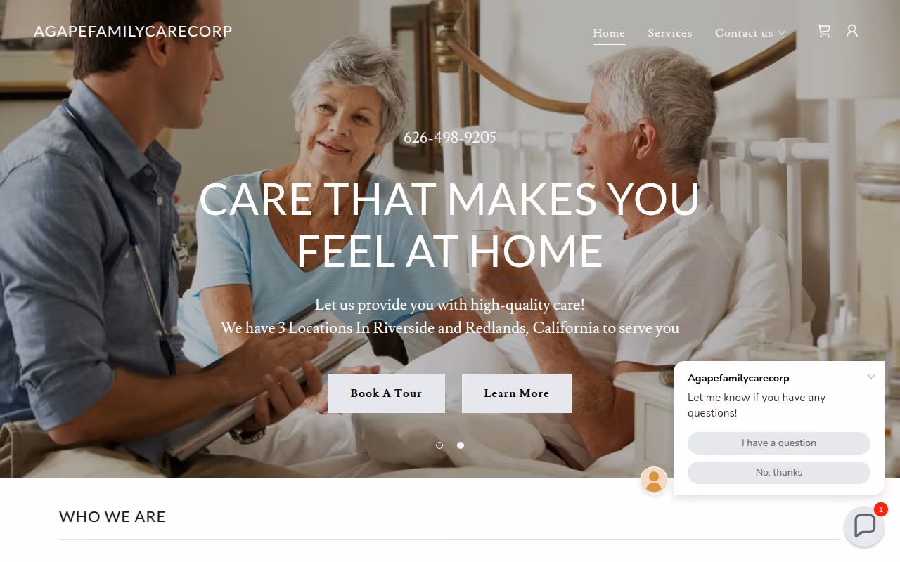 Agape Family Care Corporation website