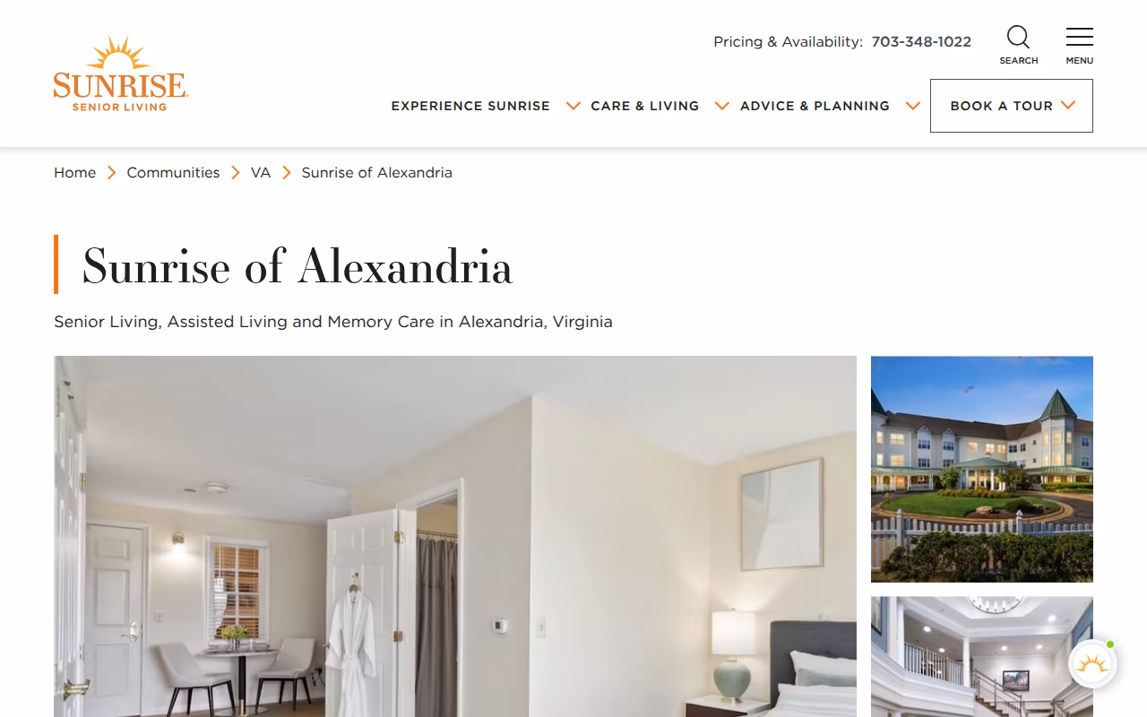 Sunrise of Alexandria website
