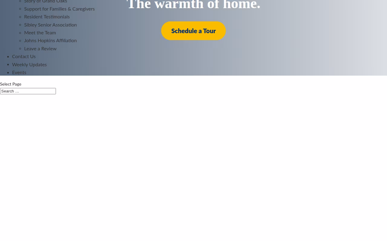 Grand Oaks Assisted Living Community website