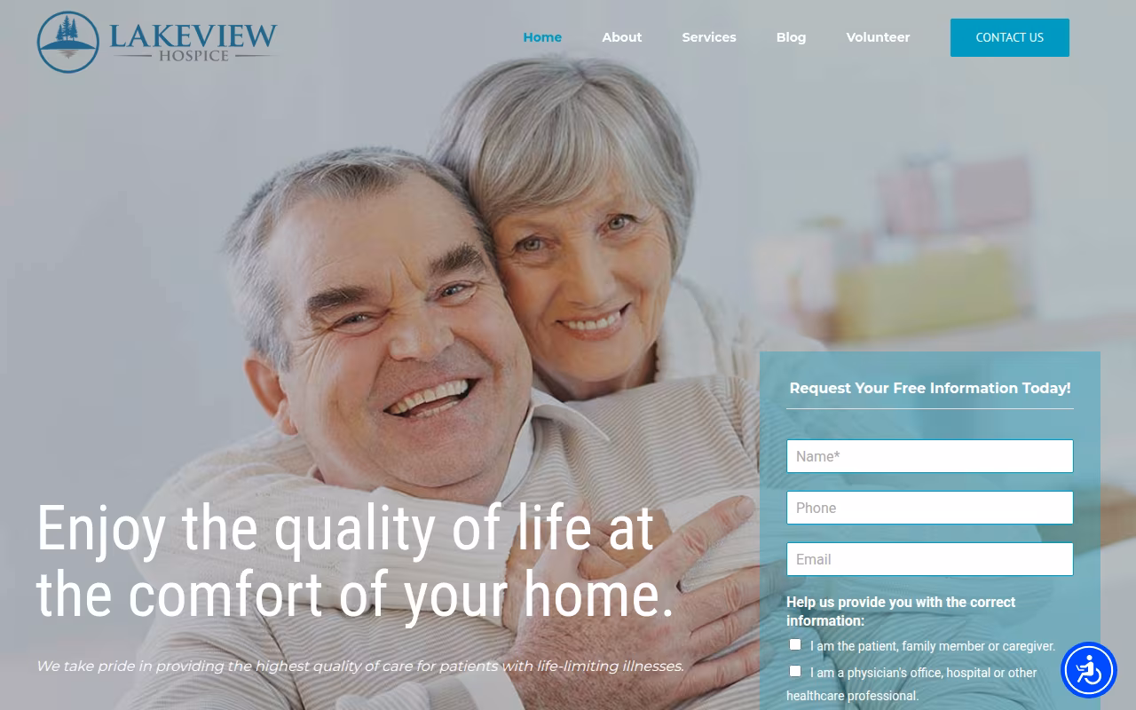 Lakeview Hospice Care website