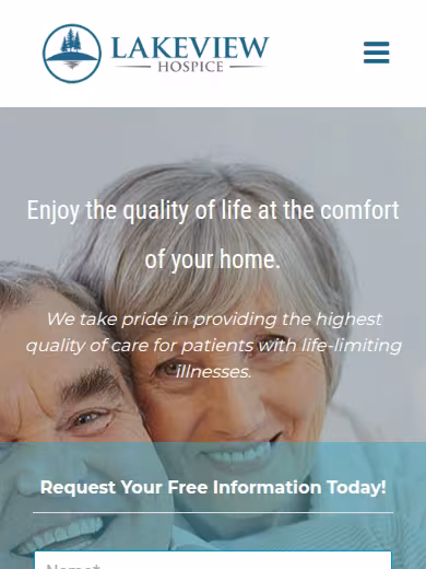 Lakeview Hospice Care website