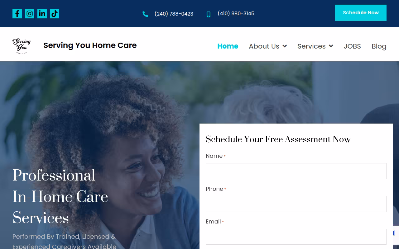 Serving You Home Care, LLC website