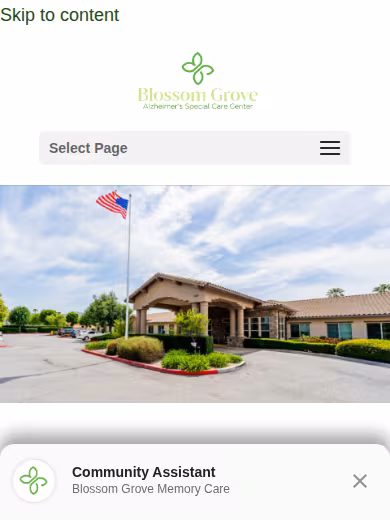 Blossom Grove Alzheimer’s Special Care Center website