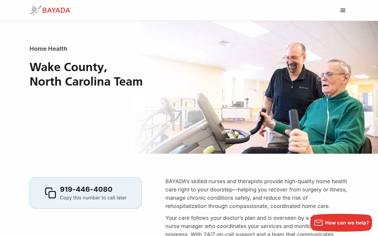 BAYADA Home Health website