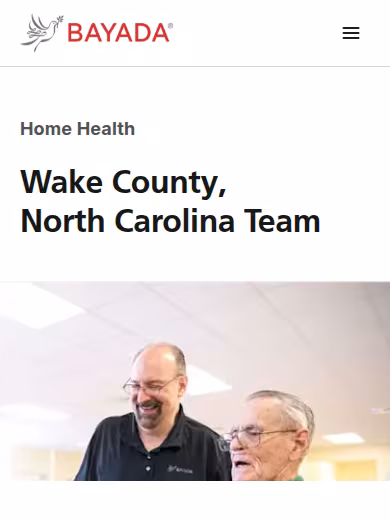 BAYADA Home Health website