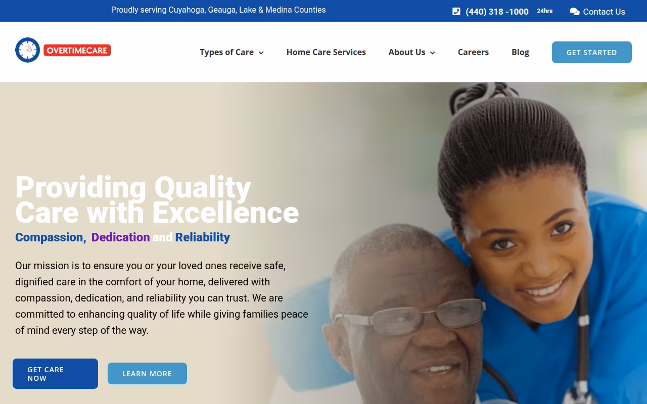 OVERTIMECARE, LLC website