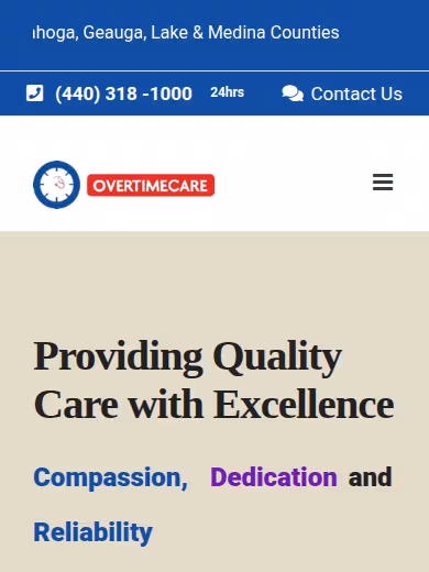 OVERTIMECARE, LLC website