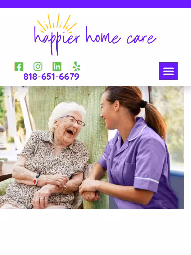 Happier Home Care website