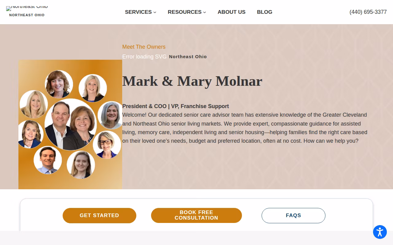 Senior Care Authority - Greater Cleveland website