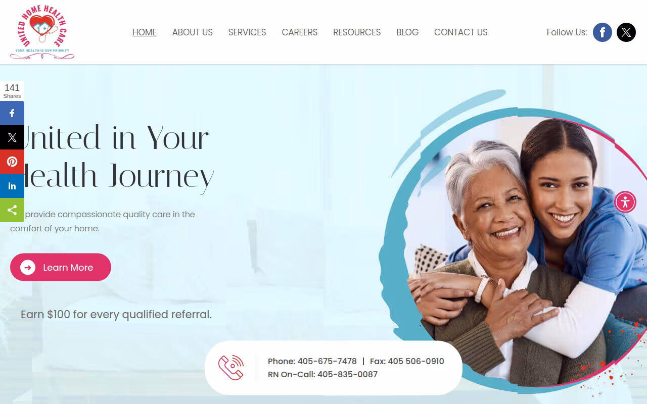 United Home Health Care website
