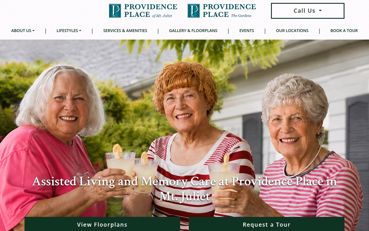 Providence Place of Mt. Juliet website