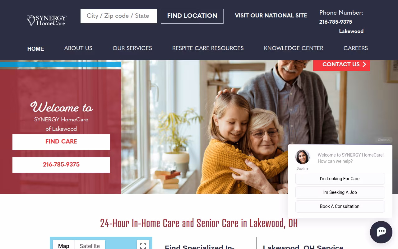 SYNERGY HomeCare website