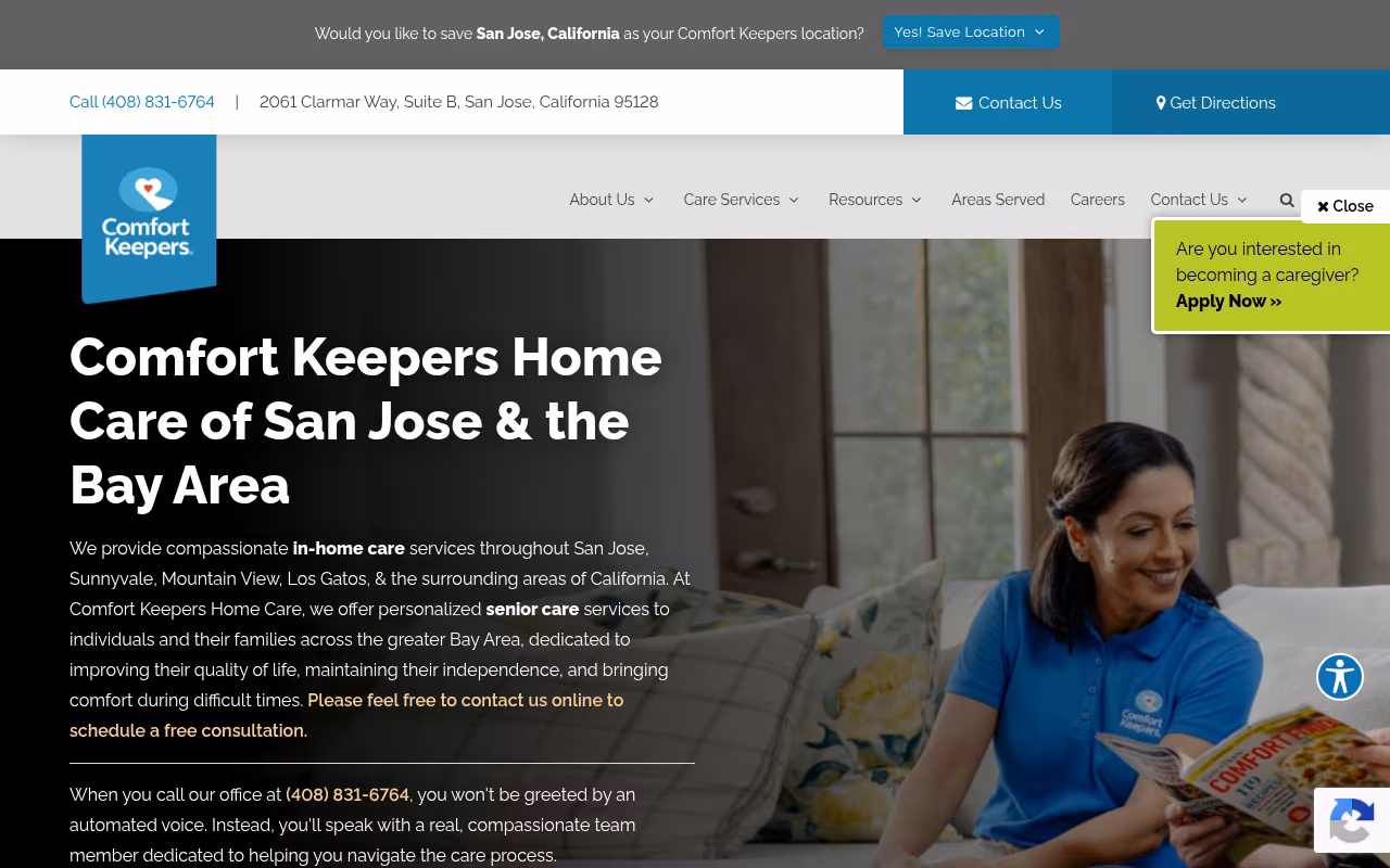 Comfort Keepers website