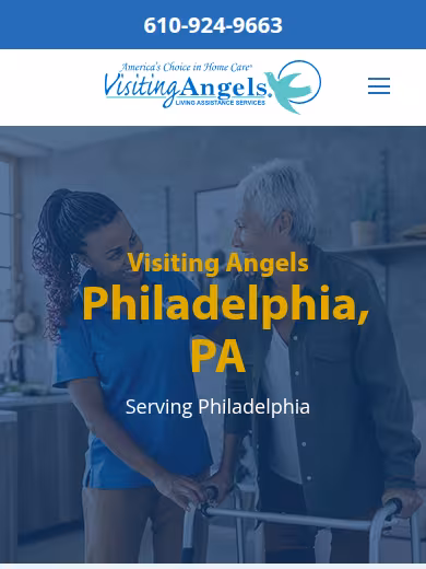 Visiting Angels Senior Home Care Philadelphia website