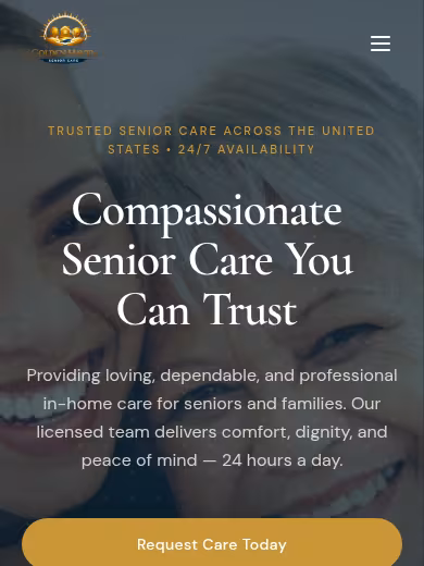 Golden Haven Senior Care website