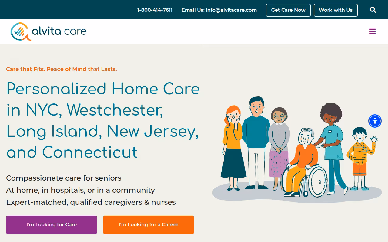 Alvita Home Care website