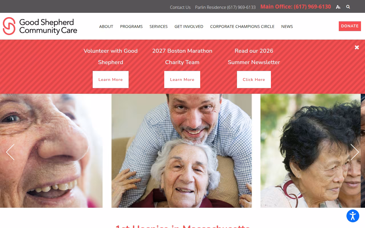 Good Shepherd Community Care website