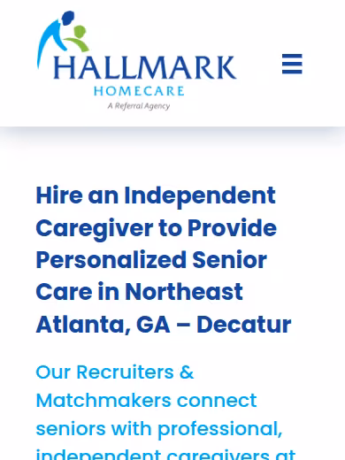 Hallmark Homecare Northeast Atlanta, GA - Decatur website